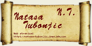 Nataša Tubonjić vizit kartica